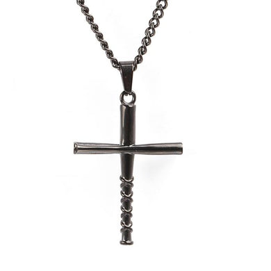 Black Stacked Bat Pendant and Black Chain (FREE SHIPPING)