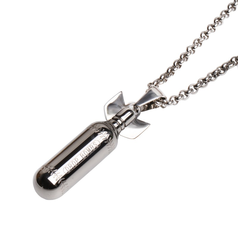Stainless Drop Bombs Baseball Pendant and Chain (FREE SHIPPING)