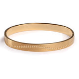 Golden Steel Baseball Stitched Bangle Bracelet