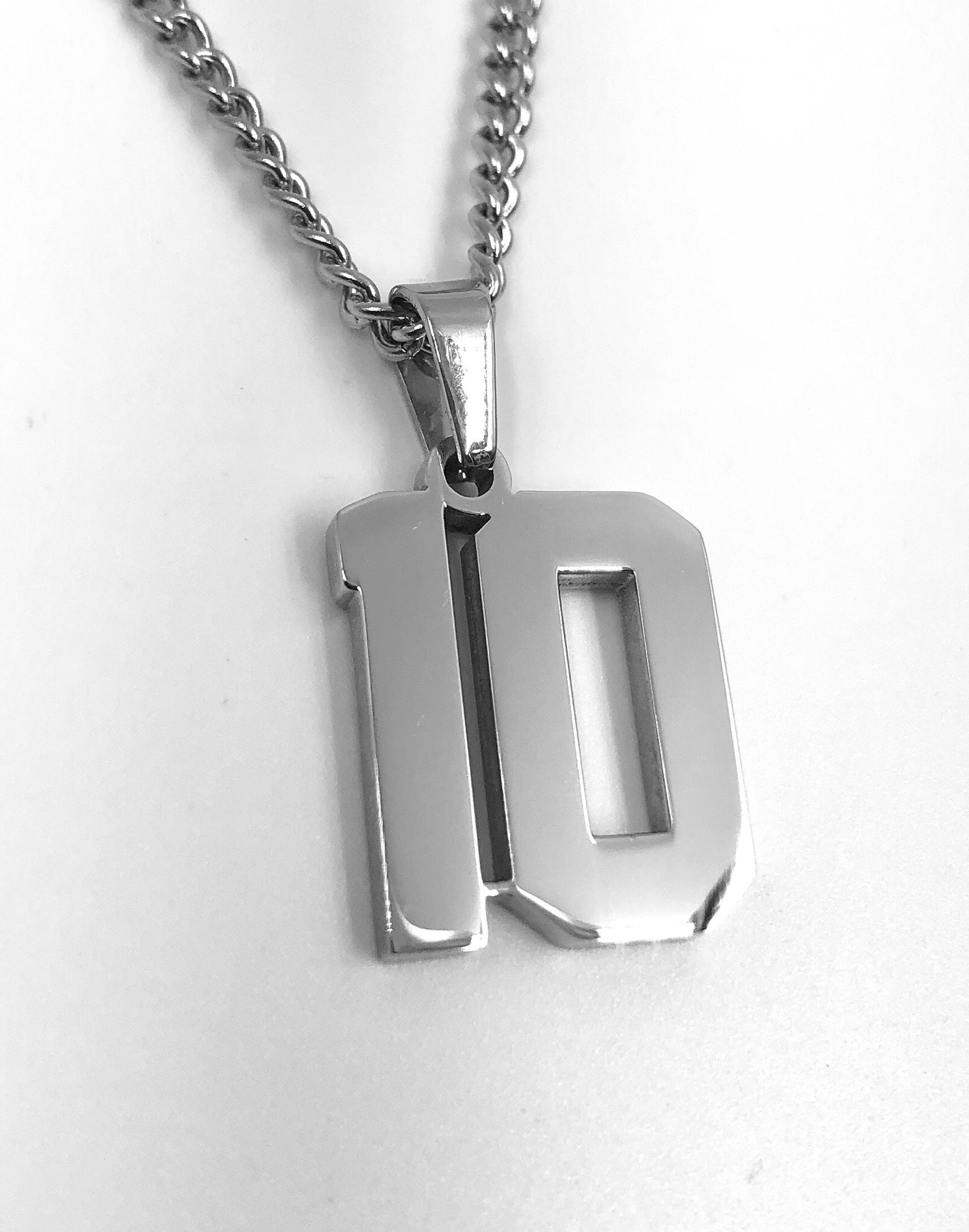 Stainless Jersey Number Pendant with Chain Necklace (FREE SHIPPING ...