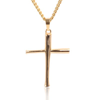 Golden XL Bat Cross with Necklace