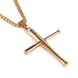 Golden XL Bat Cross with Necklace (FREE SHIPPING)