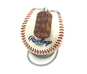 Rake Wood Baseball Bat Pendant and Chain Necklace (FREE SHIPPING)