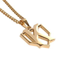 Golden Strikeout Pendant with Necklace